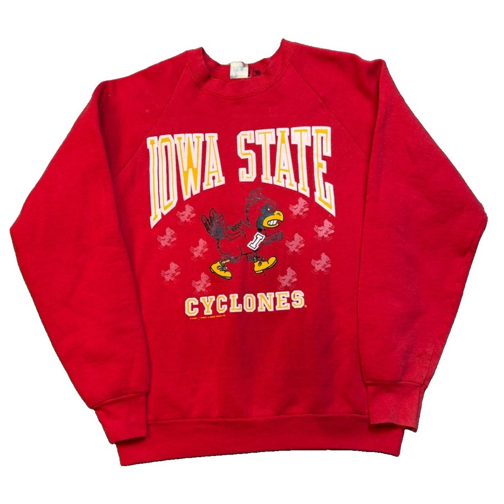 Vintage 90's Iowa State Cyclones Crewneck Sweatshirt Fits Men's Medium